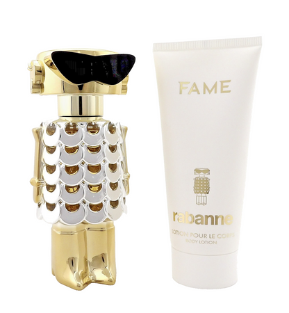 FAME by Rabanne 2.7oz Eau de Parfum Spray + 3.4oz Body Lotion. New Set for Women