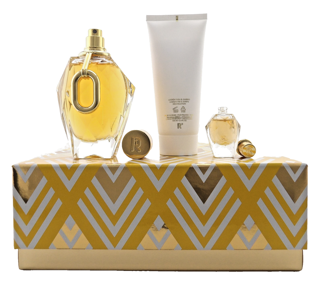 Million GOLD for Her by Rabanne 3.0 oz & 5 ml EDP + 3.4 oz Body Lotion. New SET