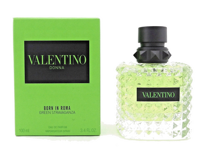 Valentino Donna Born in Roma Green Stravaganza 3.4oz EDP Spray New NO Cellophane
