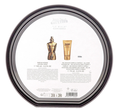 Jean Paul Gaultier Le Male Elixir ABSOLU 4.2oz PARFUM Inten+2.5oz Sh/Gel New SET