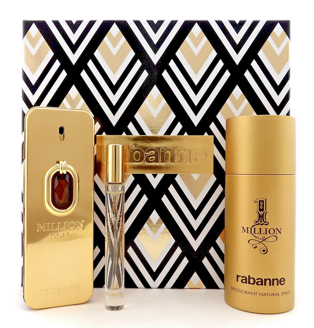 Million GOLD Elixir by Rabanne 3.4oz Parfum INTENSE+10ml EDT& 5.1oz Deo. New SET