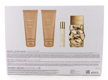 Michael Kors Pour Femme 4 Pcs Set: 3.4 oz. EDP Spray + Travel + B/Lot + S/Gel
