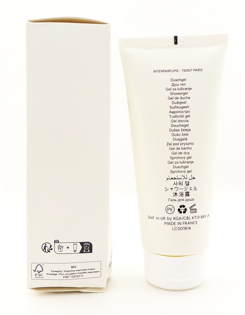 Lacoste L.12.12 BLANC 3.3 oz. Shower Gel for Men. New Damaged Box