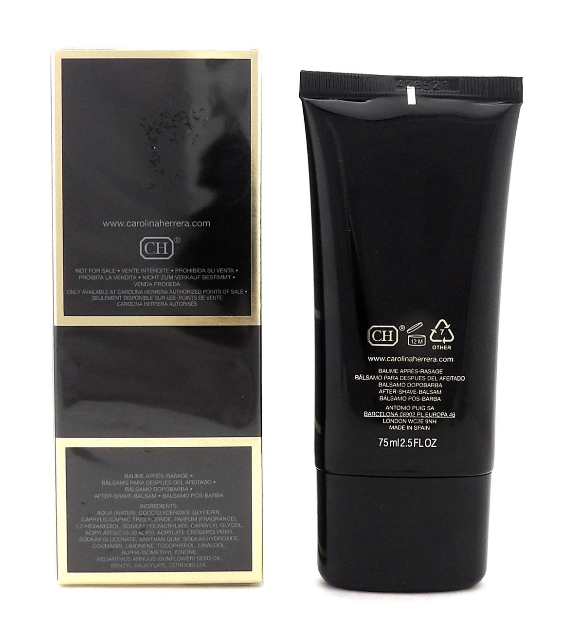 Bad Boy ELIXIR by Carolina Herrera 2.5 oz. After Shave Balm for Men. New in Box