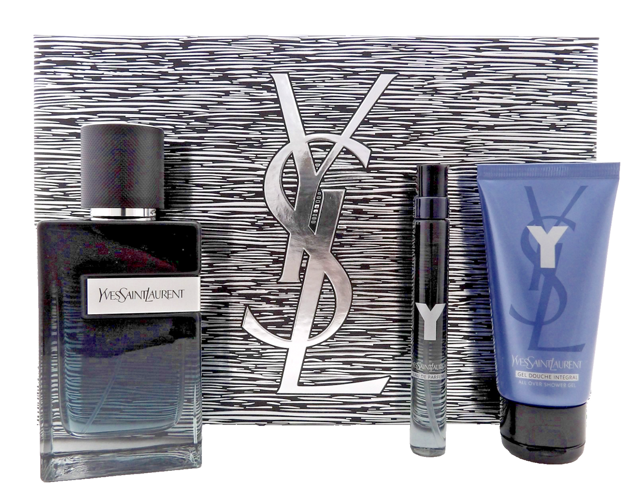 Y by Yves Saint Laurent 3.3oz & 10ml EDP Spray + 1.6oz Shower Gel. New Gift Set