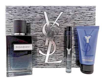 Y by Yves Saint Laurent 3.3oz & 10ml EDP Spray + 1.6oz Shower Gel. New Gift Set