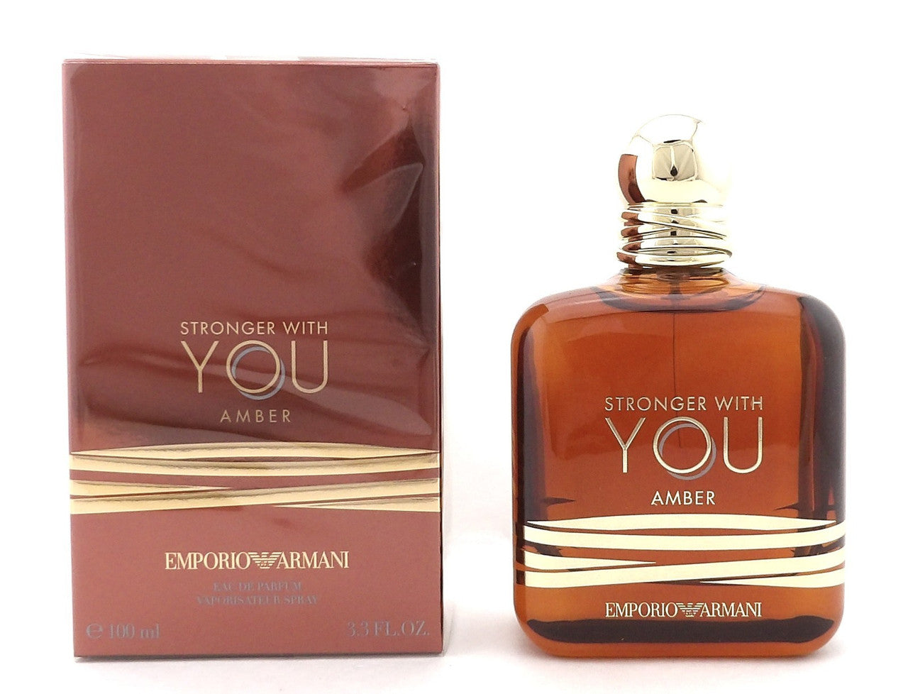 Emporio Armani Stronger With You AMBER 3.3 oz. EDP Spray for Men. New Sealed Box
