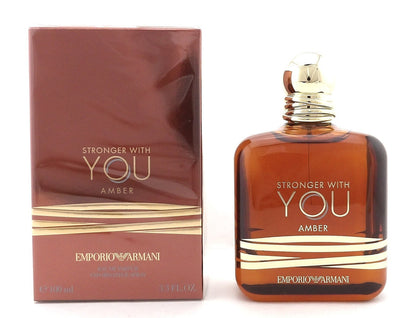 Emporio Armani Stronger With You AMBER 3.3 oz. EDP Spray for Men. New Sealed Box