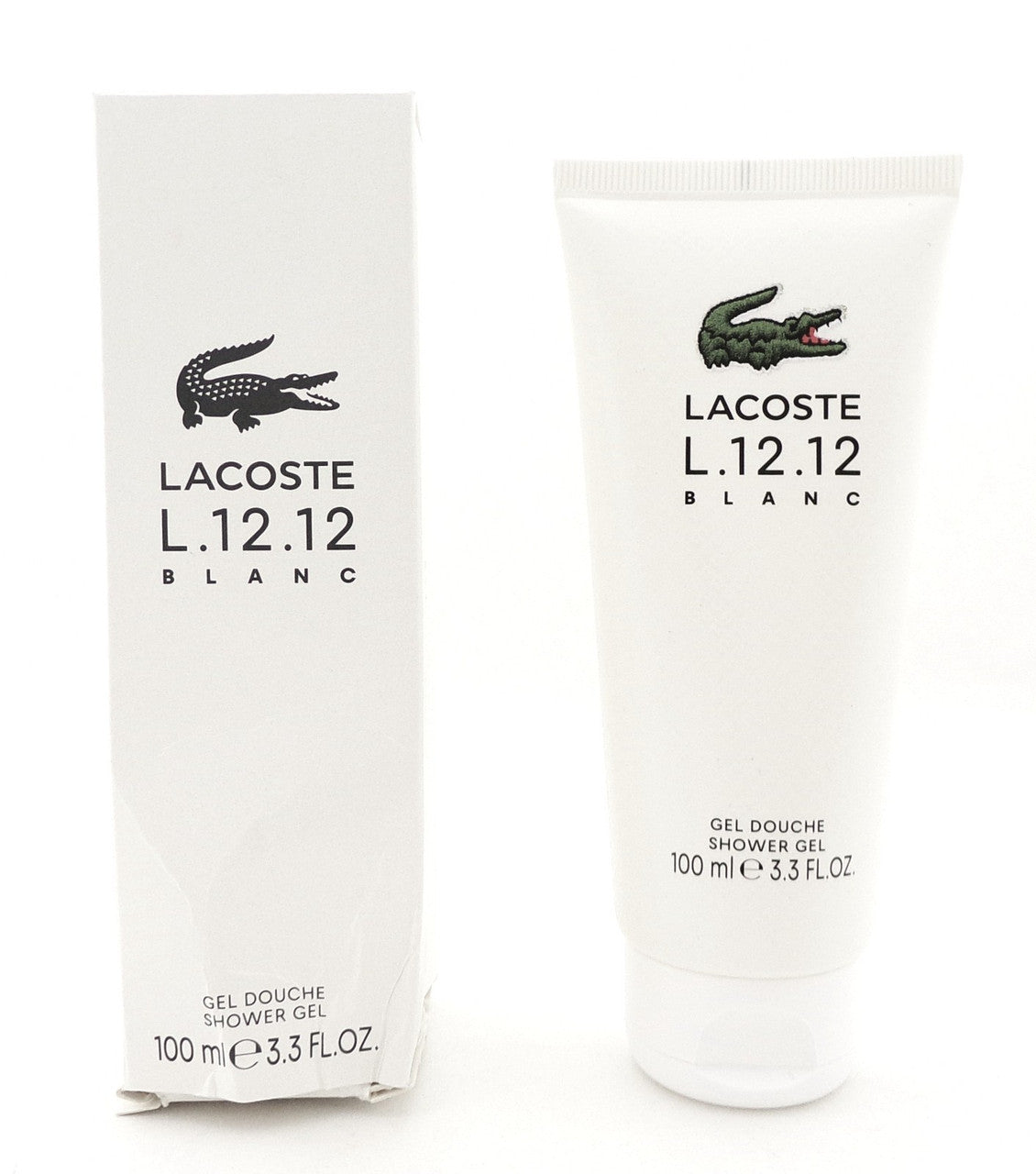 Lacoste L.12.12 BLANC 3.3 oz. Shower Gel for Men. New Damaged Box