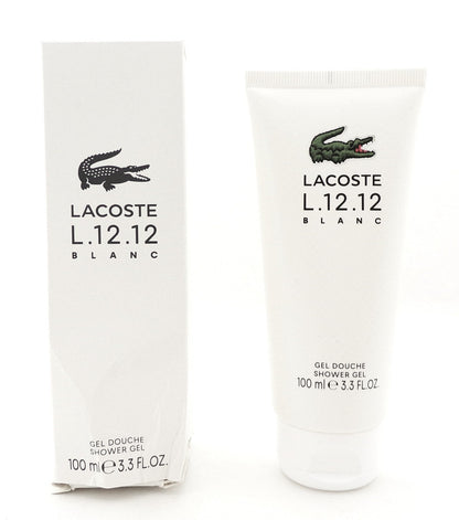 Lacoste L.12.12 BLANC 3.3 oz. Shower Gel for Men. New Damaged Box
