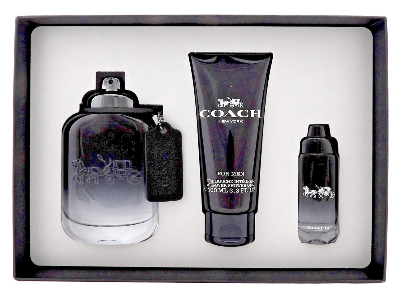 Coach New York for Men 3.3 oz.& 15 ml. EDT Spray + 3.3 oz. Shower Gel. New Set