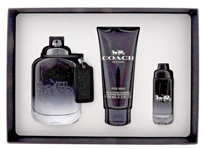 Coach New York for Men 3.3 oz.& 15 ml. EDT Spray + 3.3 oz. Shower Gel. New Set