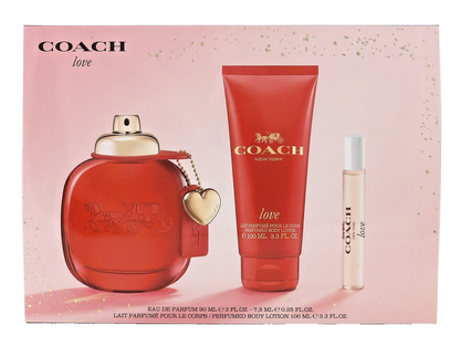 Coach LOVE 3.0 oz. & 0.25 oz. EDP Spray + 3.3 oz. Body Lotion. New SET for Women