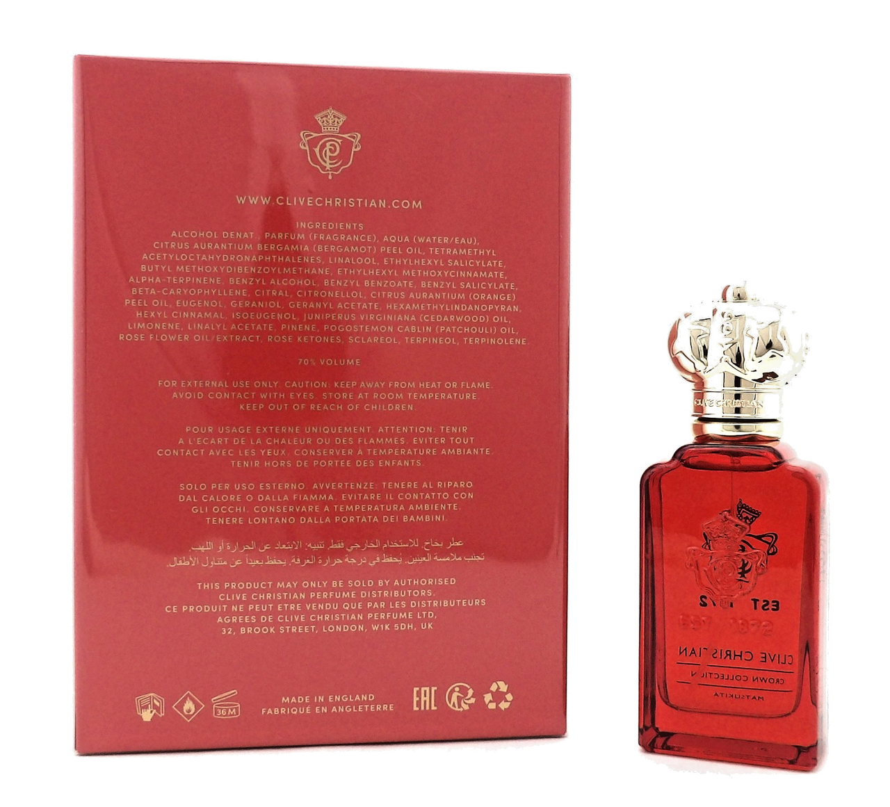 Clive Christian The Crown Collection MATSUKITA 1.7oz Parfum Spray New Sealed Box