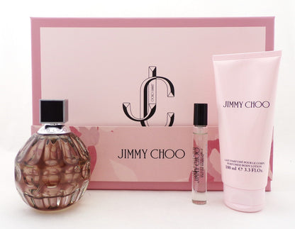 JIMMY CHOO by Jimmy Choo 3.3 oz & 0.25 oz EDP Spray + 3.3oz B/Lotion Women's SET