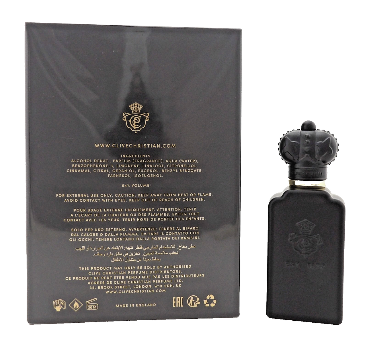 Clive Christian VIII Rococo Immortelle 1.7 oz Parfum Spray for Men. New in Box