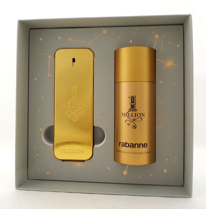 1 Million by Paco Rabanne 2 Pcs Set for Men 3.4 oz EDT Spray + 5.1 Deo Spray New