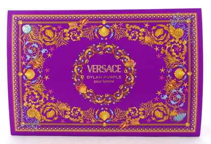 Versace DYLAN PURPLE 4 Pcs Set: 3.4 oz + 5ml EDP +3.4 oz Sh/Gel +3.4oz B/Lot NEW