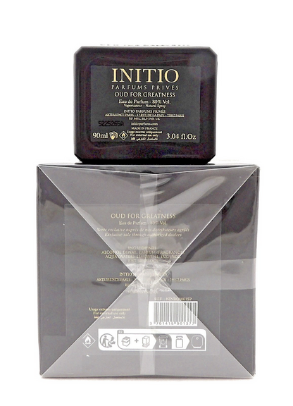Initio Oud For Greatness 3.0 oz. EDP Spray for Unisex. New.  Imperfect Plastic