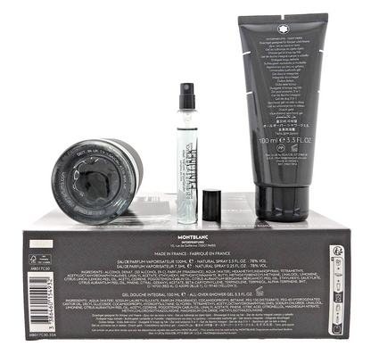 Mont Blanc Explorer 3.3 oz & 7.5 ml EDP Spray +3.3 oz Shower Gel. New Men's SET