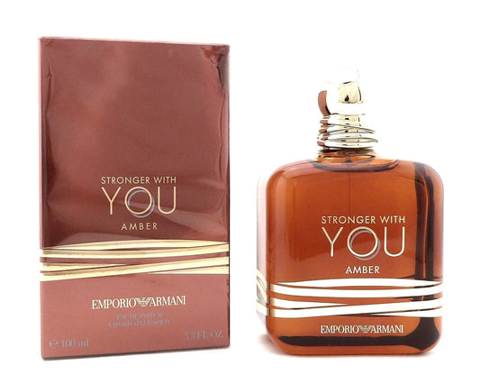Emporio Armani Stronger With You AMBER 3.3 oz. EDP Spray for Men. New Sealed Box