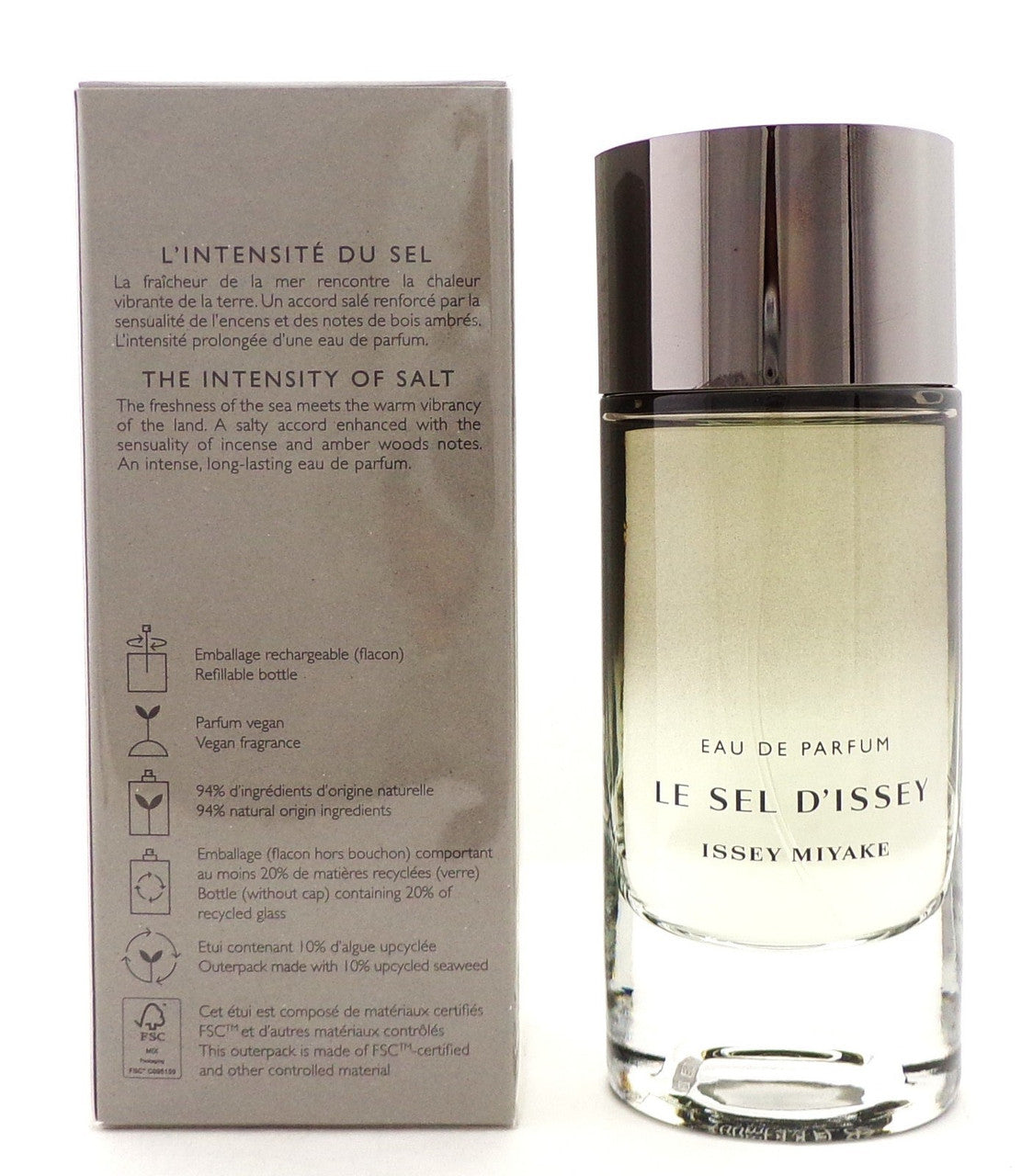 Issey Miyake Le Sel D'issey 3.3 oz. EDP Refillable Spray for Men. New Sealed Box
