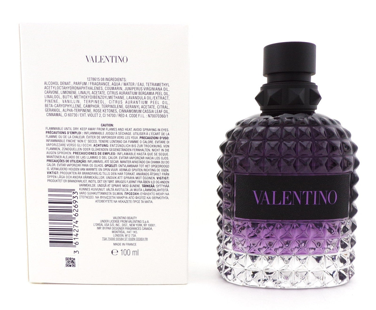 Valentino Uomo Born In Roma PURPLE MELANCHOLIA 3.4 oz. EDT Spray for Men TESTER