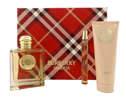 Burberry Goddess 3.3 oz & 10 ml EDP Spray + 2.5 oz Body Lotion New Set for Women