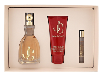 Jimmy Choo I WANT CHOO 3.3oz & 0.25oz EDP Spray+ 3.3oz B/Lotion. New Women's SET
