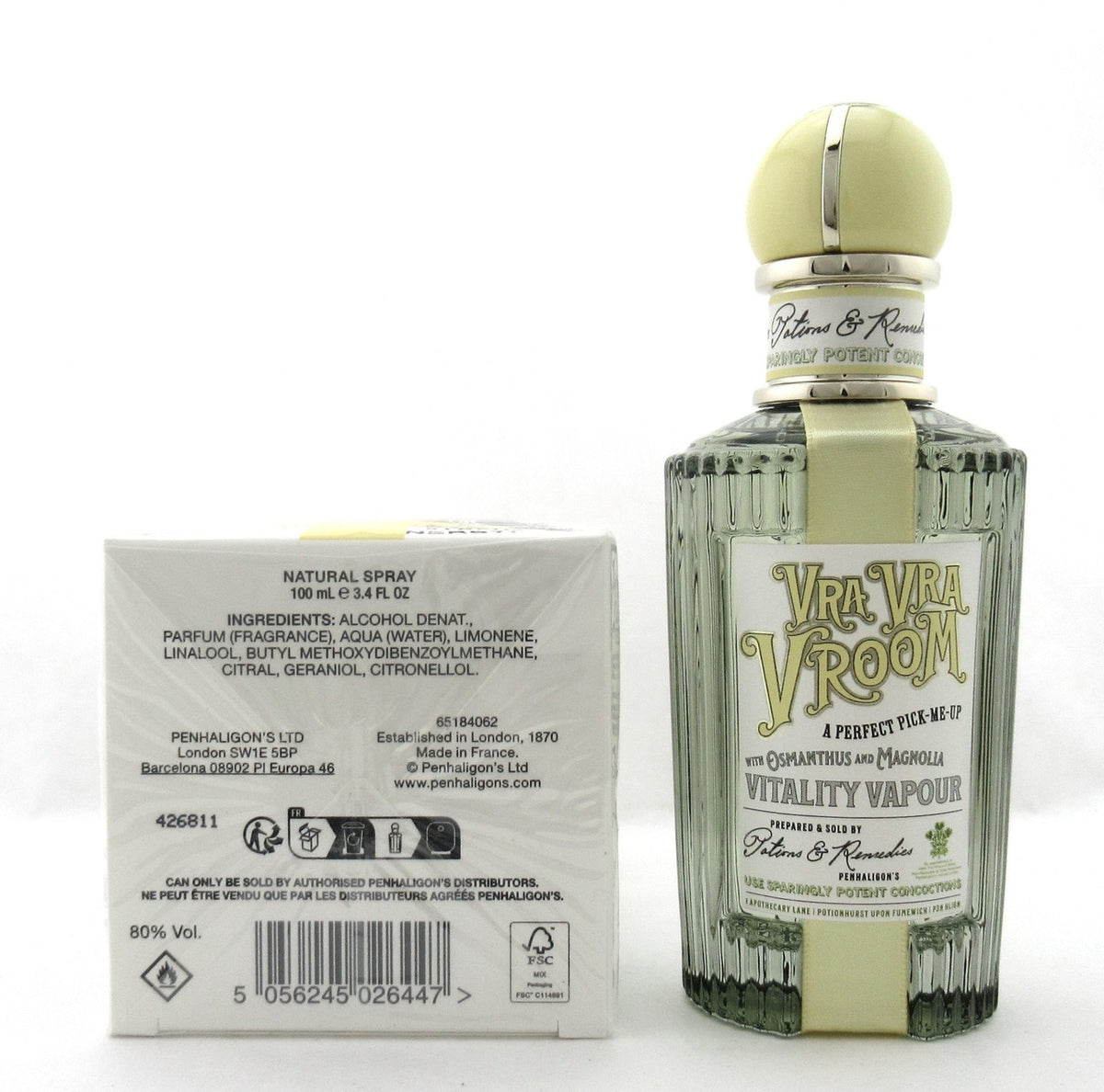 Penhaligon's VRA VRA VROOM 3.4 oz./100 ml. Eau De Parfum Spray Unisex New In Box