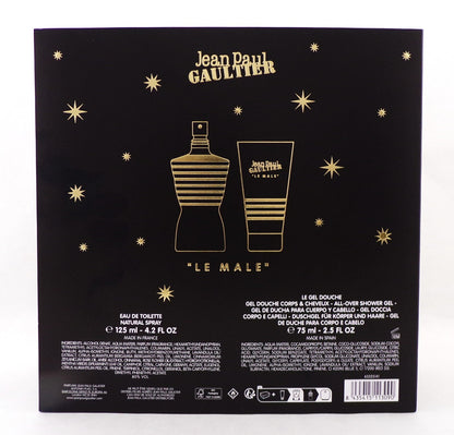 Jean Paul Gaultier LE MALE 2 Pcs Set for Men 4.2 oz. EDT Spray + 2.5 S/Gel New