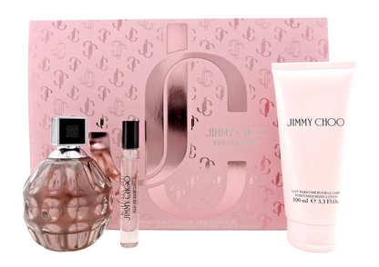 JIMMY CHOO by Jimmy Choo 3.3 oz & 0.25 oz EDP Spray + 3.3 oz B/Lotion. New SET