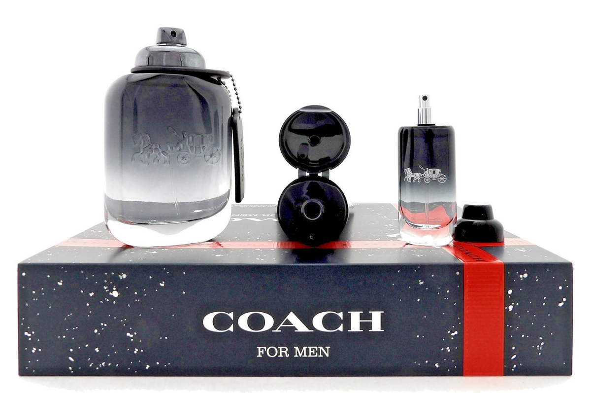 Coach New York Men 3.3 oz. &  15 ml. EDT Spray + 3.3 oz. Shower Gel. New Set