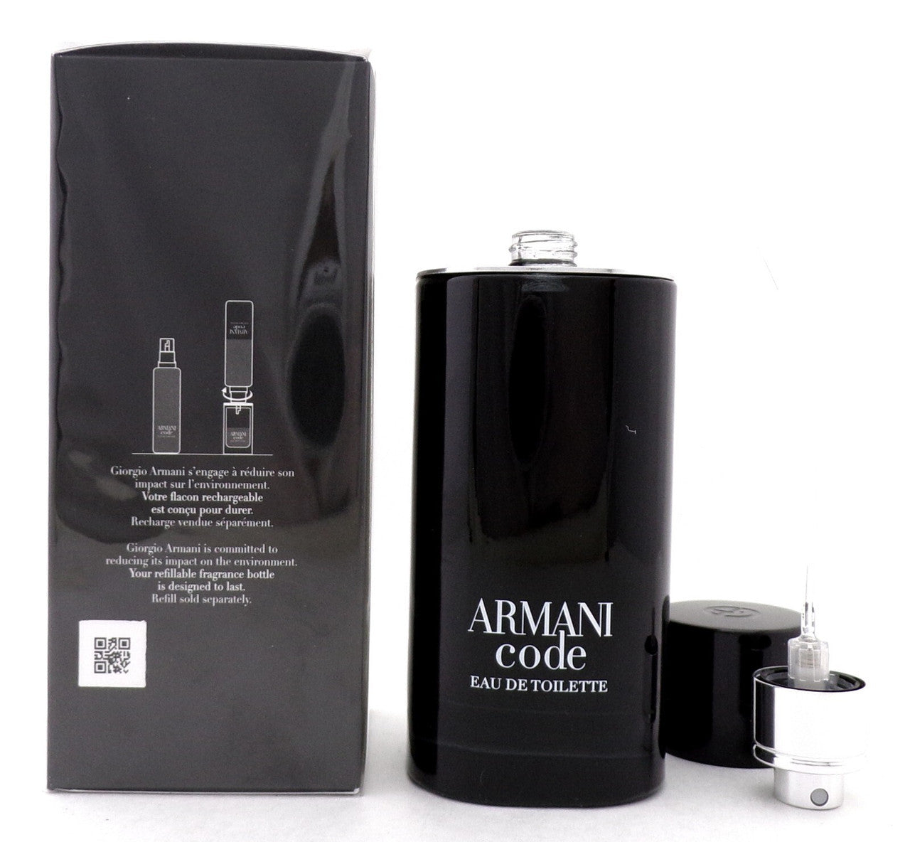 Armani Code by Giorgio Armani 4.2oz EDT REFILLABLE Spray for Men New Damaged Box
