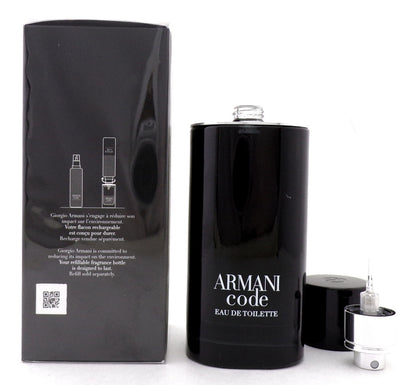 Armani Code by Giorgio Armani 4.2oz EDT REFILLABLE Spray for Men New Damaged Box