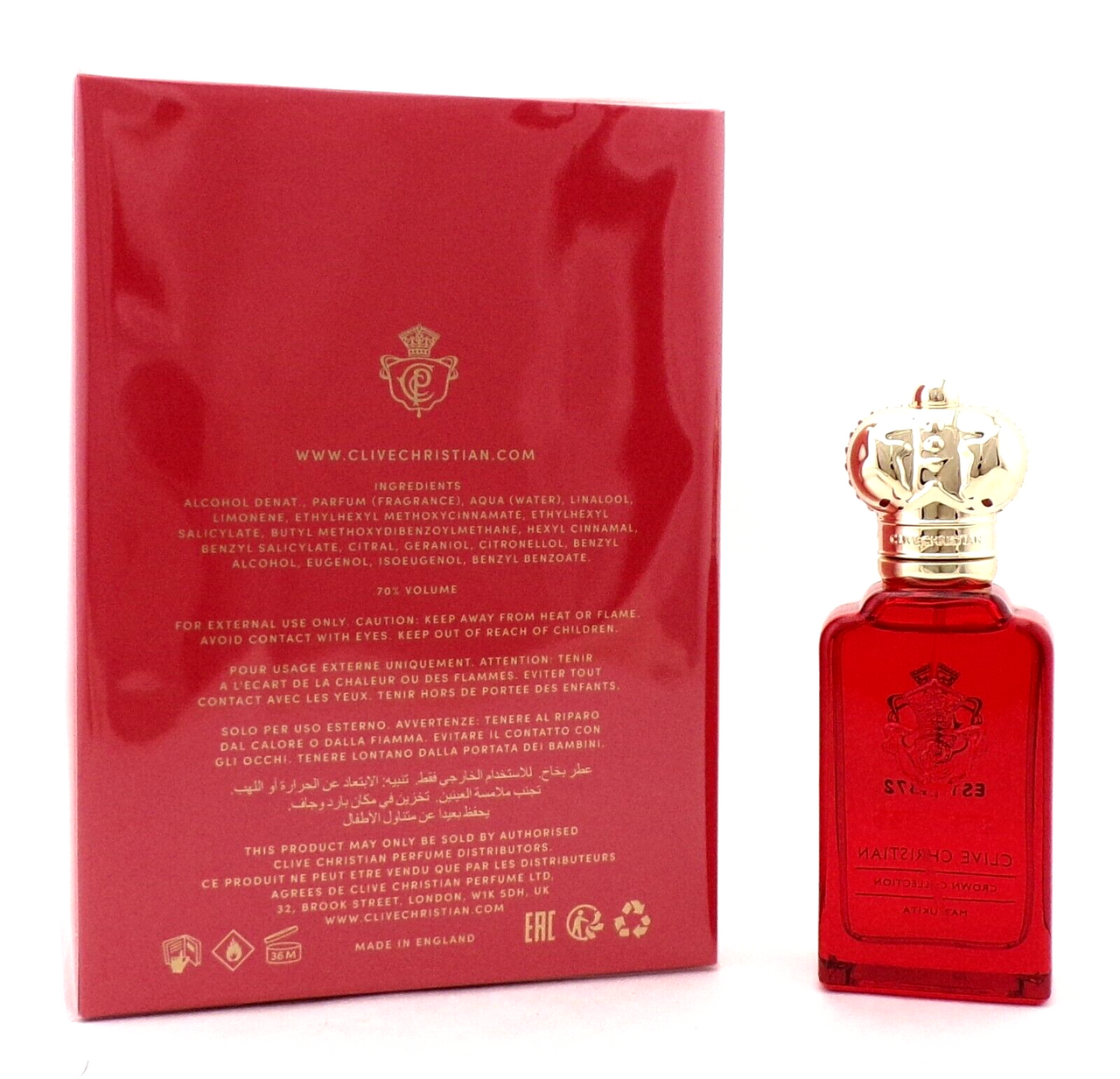 Clive Christian Crown Collection MATSUKITA 1.7 oz. Parfum Spray Unisex. New Sealed Box