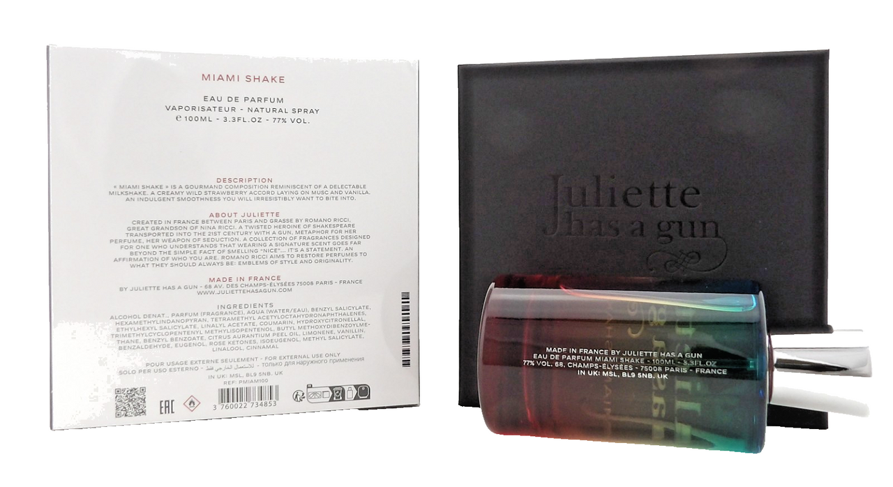 Juliette Has A Gun MIAMI SHAKE 3.3 oz. Eau de Parfum Spray for Women. Sealed Box