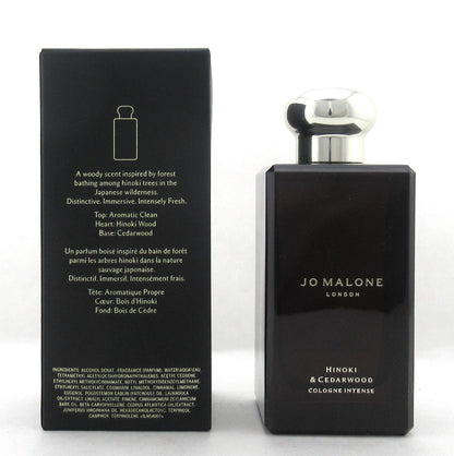 Jo Malone Hinoki & Cedarwood 3.4 oz. Cologne Intense Spray Unisex New in Box