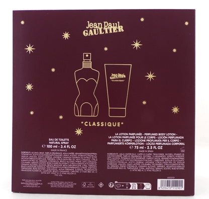 Jean Paul Gaultier CLASSIQUE 3.4 oz EDT Spray + 2.5 oz B/Lotion. New Women' SET