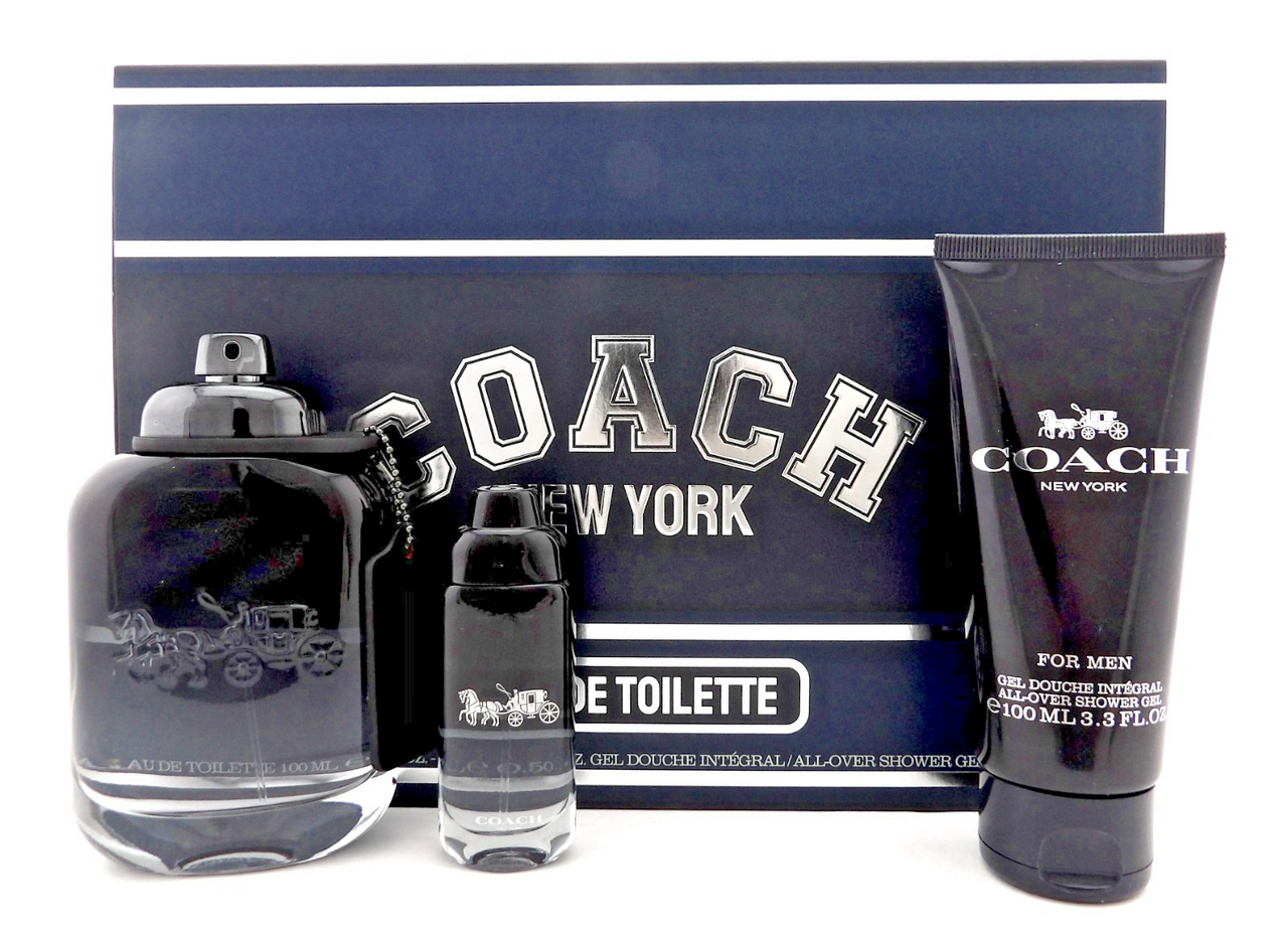 Coach New York for Men 3.3 oz.& 15 ml. EDT Spray + 3.3 oz. Shower Gel. New Set