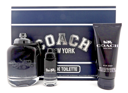 Coach New York for Men 3.3 oz.& 15 ml. EDT Spray + 3.3 oz. Shower Gel. New Set