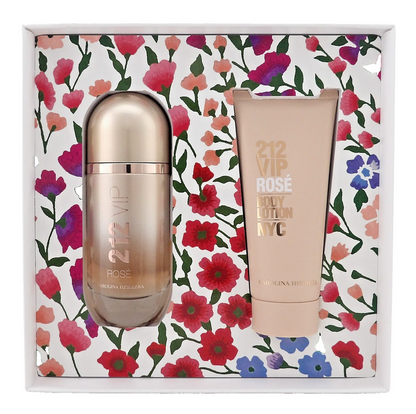 212 VIP ROSE by Carolina Herrera 2.7oz EDP Spray+ 3.4oz B/Lotion New Women's SET
