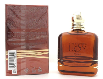 Emporio Armani Stronger With You AMBER 3.3 oz. EDP Spray for Men. New Sealed Box