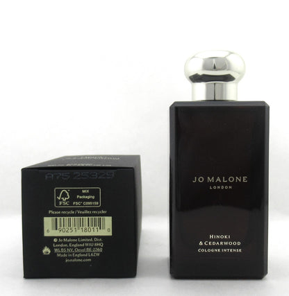 Jo Malone Hinoki & Cedarwood 3.4 oz. Cologne Intense Spray Unisex New in Box