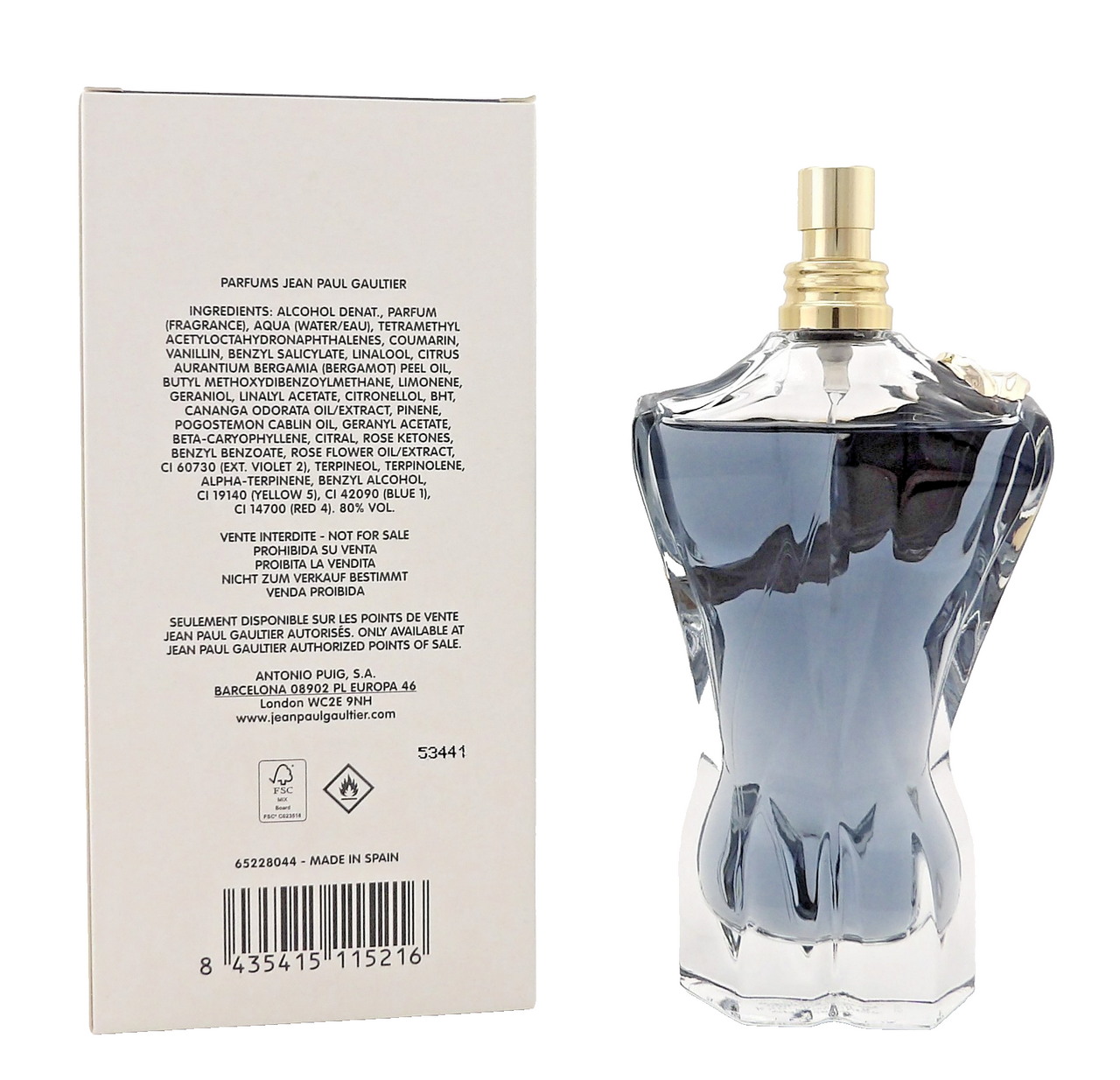 Jean Paul Gaultier Le Beau NARCISSE 4.2 oz/ 125 ml EDP Spray for Men. New Tester
