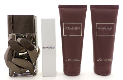 Michael Kors Pour Homme ABSOLU 4 Pcs Set: 3.4 oz. EDP Spray+Travel+Balm+S/Gel