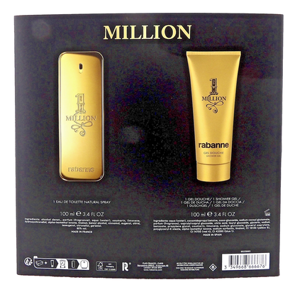 1 Million by Rabanne 3.4 oz. EDT Spray + 3.4 oz. Shower Gel. New Set for Men
