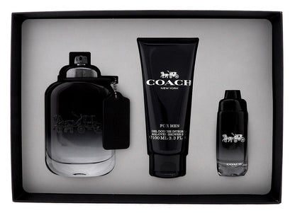 Coach New York Men 3.3 oz. &  15 ml. EDT Spray + 3.3 oz. Shower Gel. New Set