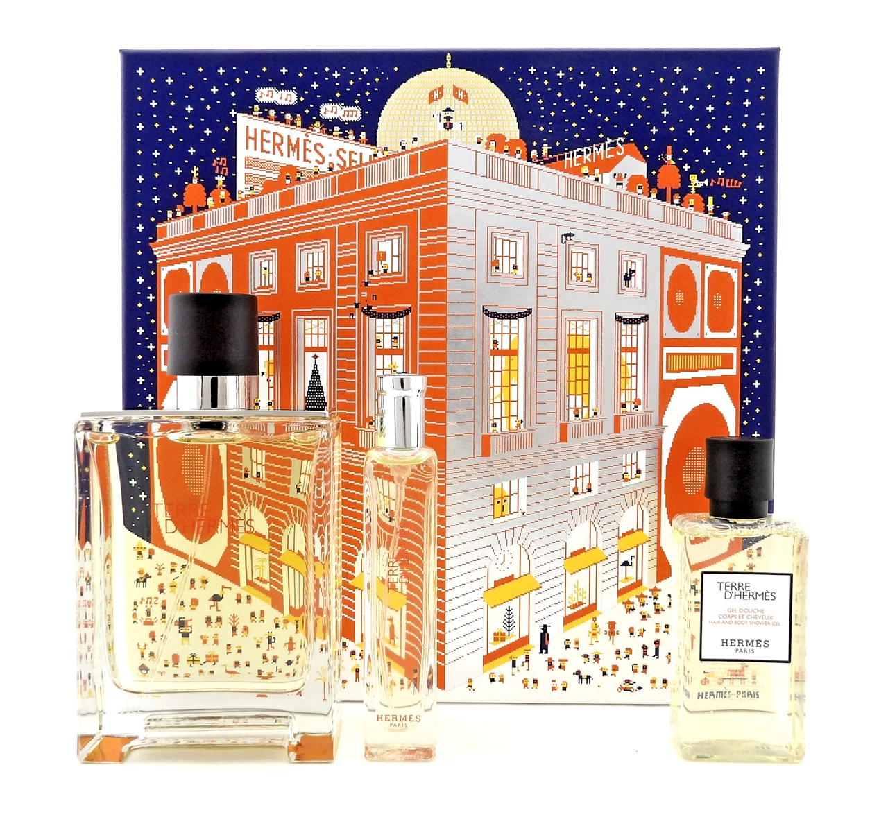 Terre D'Hermes by Hermes 3.3 oz & 15 ml EDT + 1.35 oz Shower Gel. New Men's SET