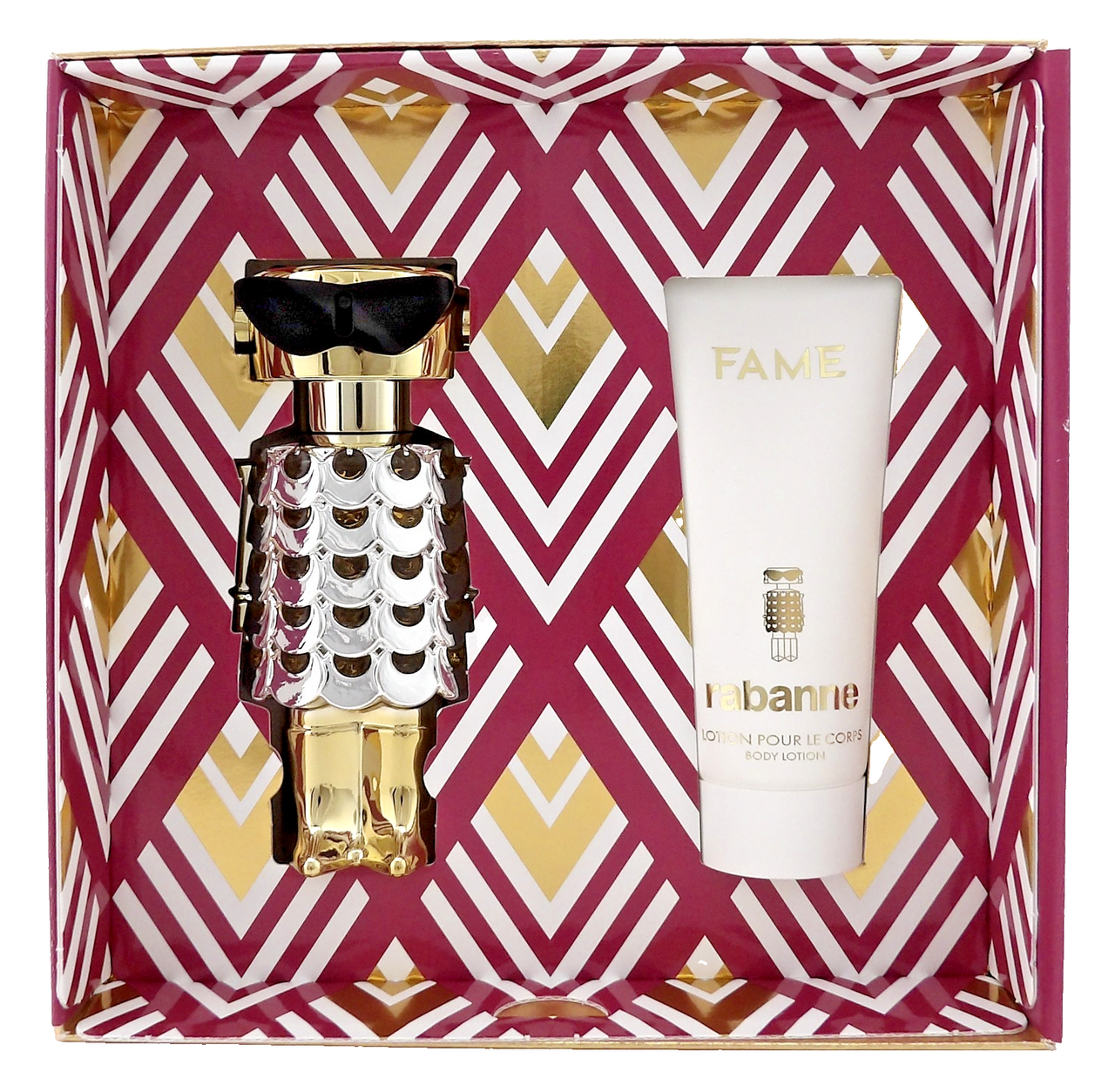 FAME by Rabanne 2.7oz Eau de Parfum Spray + 3.4oz Body Lotion. New Set for Women